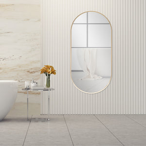 Fürdőszobai fali tükör Corato 40x80 cm alumínium több színben [en.casa]