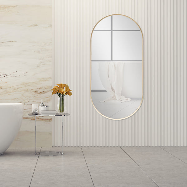 Fürdőszobai fali tükör Corato 40x80 cm alumínium több színben [en.casa]