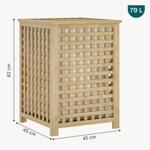 Szennyestartó Jystiand bambusz natúr [en.casa]