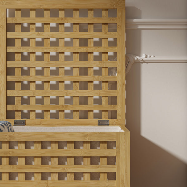 Szennyestartó Jystiand bambusz natúr [en.casa]