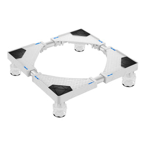 Mosógép-emelvény Marklohe 4 tartólábbal 300 Kg szürke és fehér színben [en.casa]