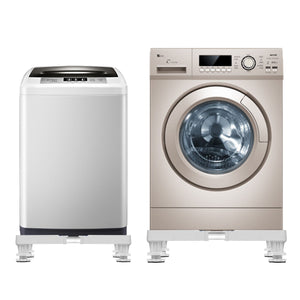 Mosógép-emelvény Marklohe 4 tartólábbal 300 Kg szürke és fehér színben [en.casa]