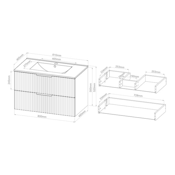 Mosdószekrény mosdókagylóval Veppenssan [en.casa]