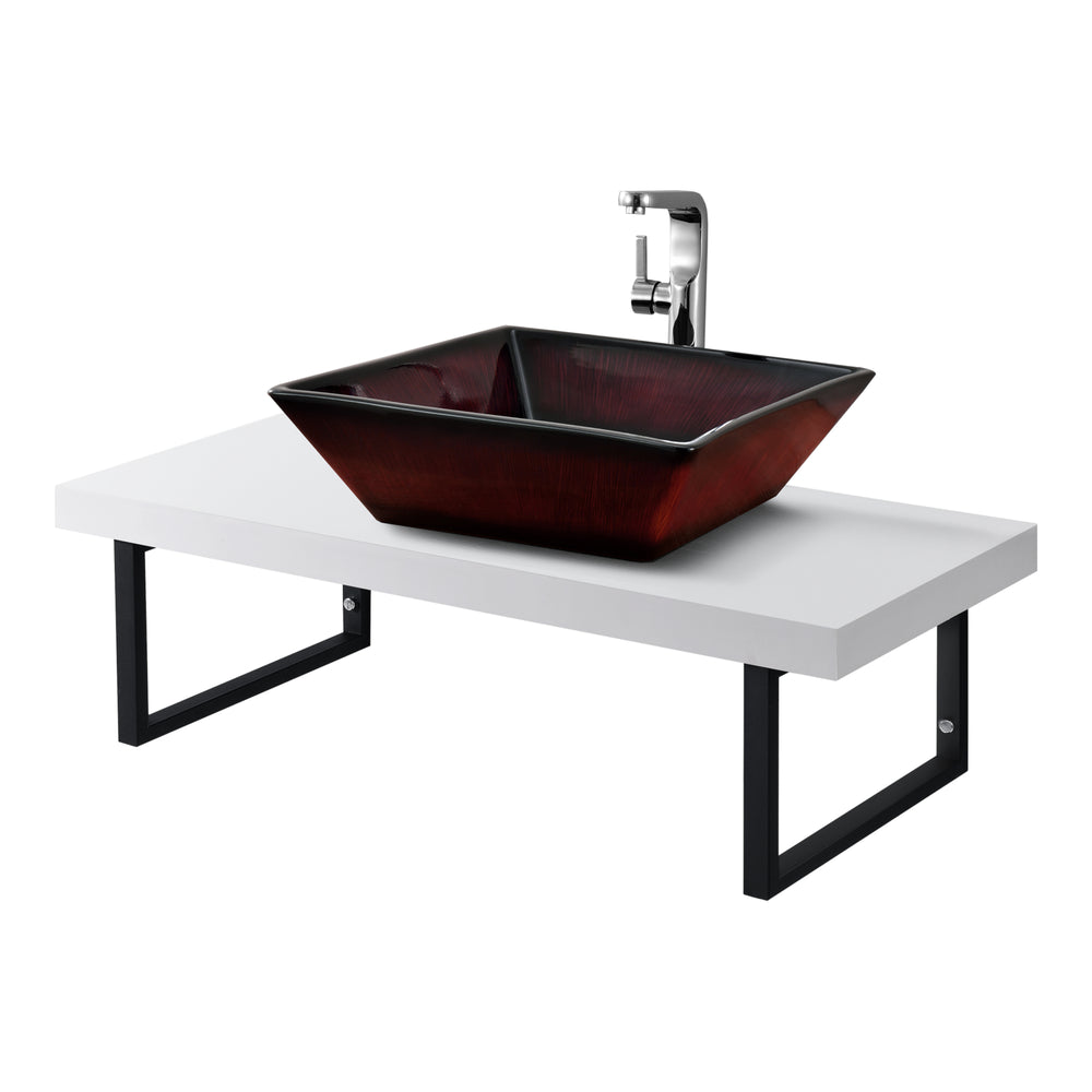 Mosdólap 100 x 45 x 30 cm törölközőtartó fém keret forgácslap falra szerelhető, különböző színekben [neu.haus]