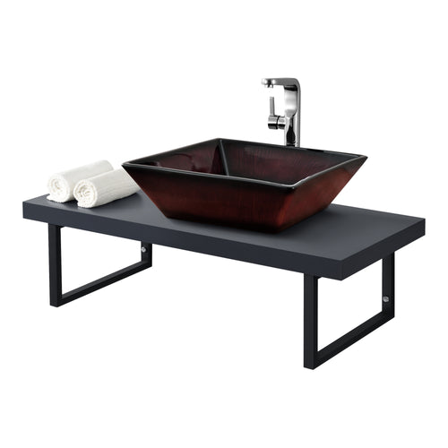 Mosdólap 100 x 45 x 30 cm törölközőtartó fém keret forgácslap falra szerelhető, különböző színekben [neu.haus]