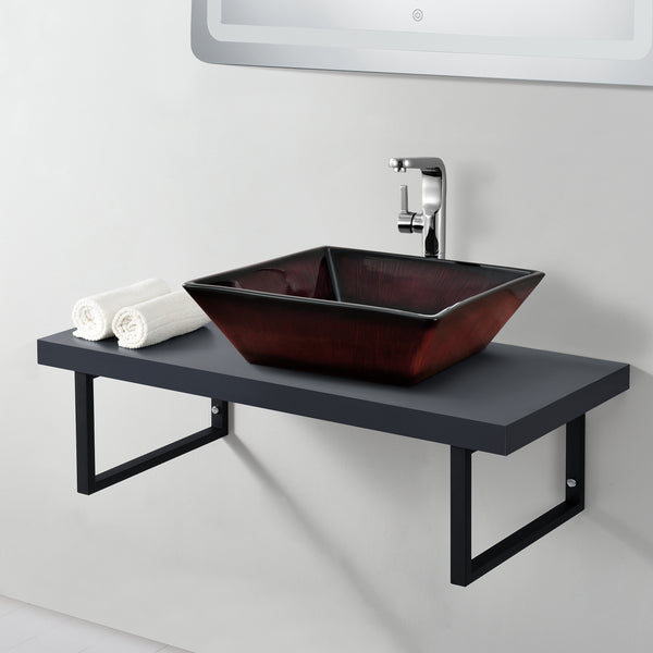 Mosdólap 100 x 45 x 30 cm törölközőtartó fém keret forgácslap falra szerelhető, különböző színekben [neu.haus]