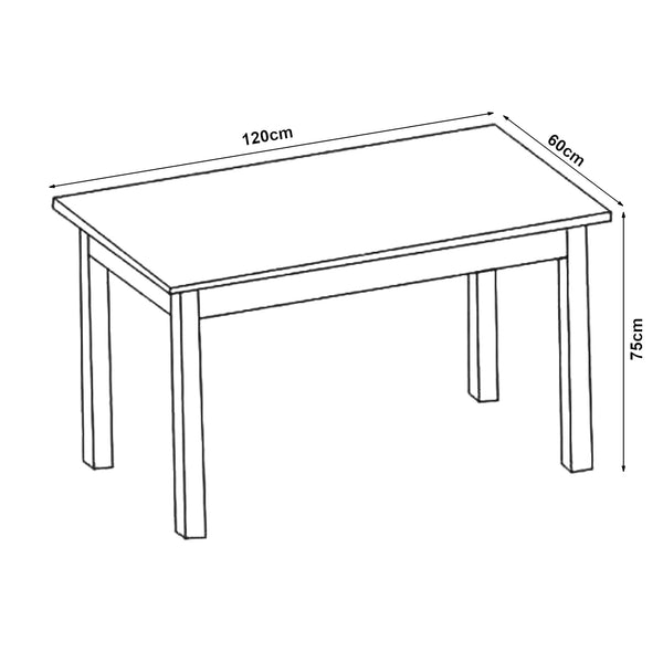 Étkezőasztal Den Haag 120x60 cm több színben [en.casa]