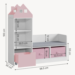 Gyerekpad polccal Vipsali [en.casa]