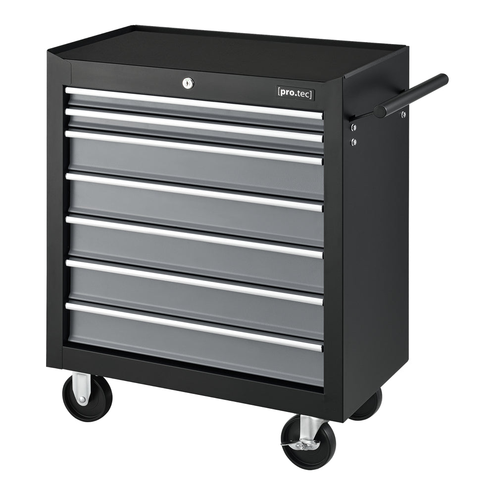 Gurulós szerszámoskocsi fiókkal fekete több méretben [pro.tec]