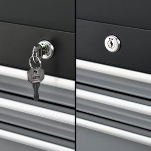 Gurulós szerszámoskocsi fiókkal fekete több méretben [pro.tec]