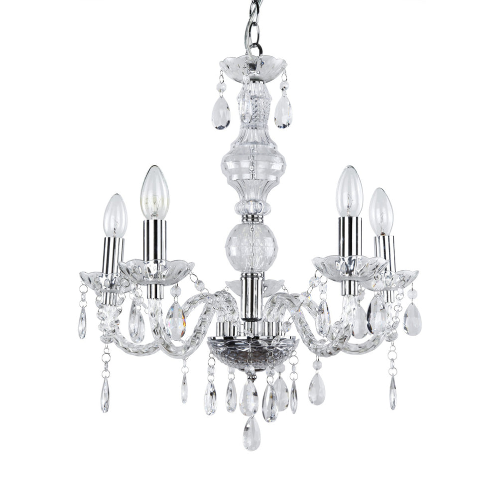 Csillár függőlámpa Elegance 5x E14 kristály/króm lux.pro